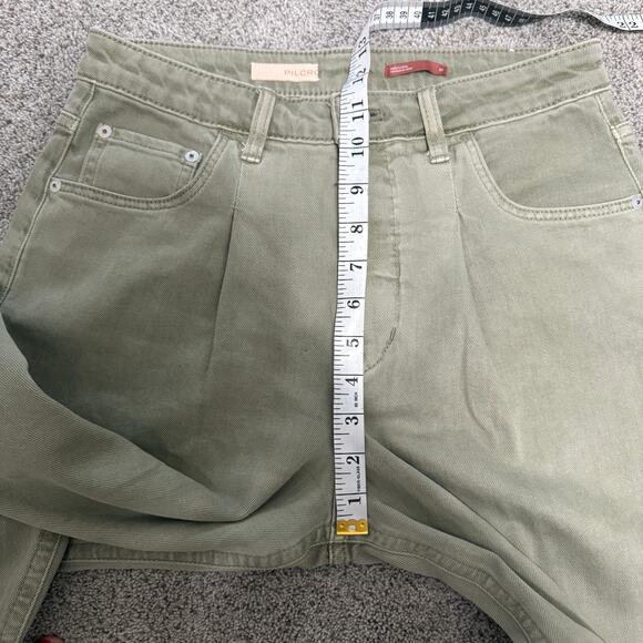Pilcro The Breaker Barrel Leg Jeans Sz 27 Green Relaxed Pants Anthropologie - Picture 7 of 8